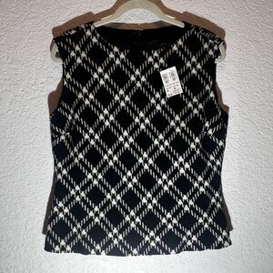 VTG  Harold’s 100% Wool Houndstooth Skirt Suit Set 14 Dark Academia Office Siren